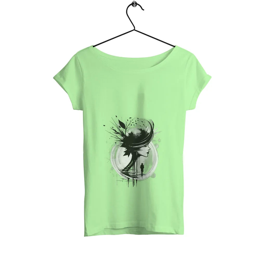 T-Shirts Design: Solitary Figure in Urban Decay|rainbow bridge 3 shirt