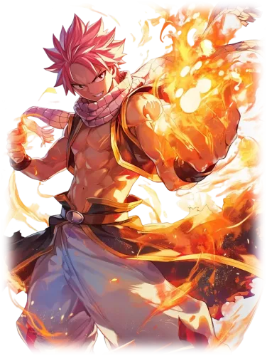 Natsu Dragneel in Flames - fairy tail t