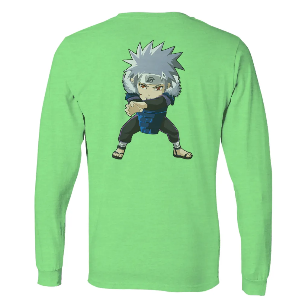 TShirt Printing: Anime Ninja Character with Spiky Hair and Red Eyes|world series tee shirts 2021