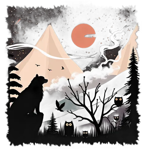 TShirt Printing: Mystical Night in the Mountains