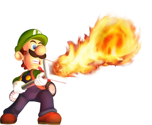 Shirts Graphic Tees: Luigi's Fiery Adventure