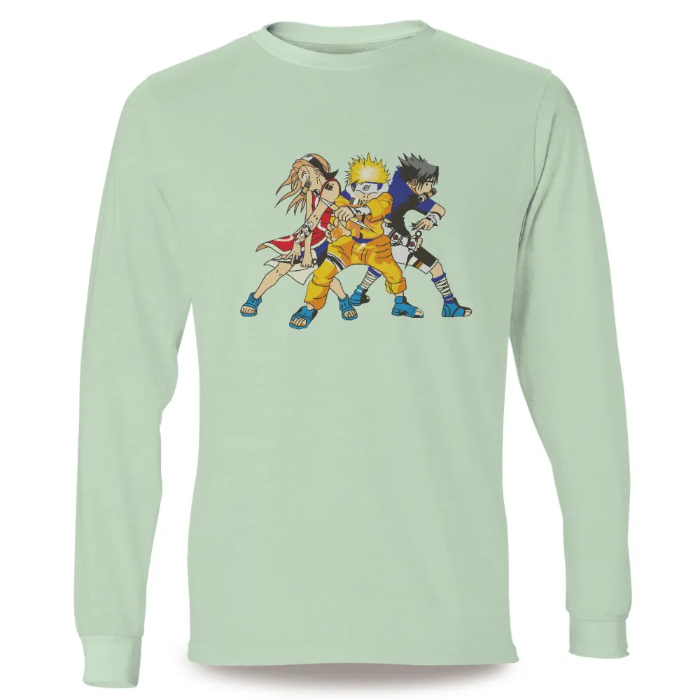 Graphic Tees: Ninjas in Action - Anime Teamwork and Friendship|teamwork shirt ideas