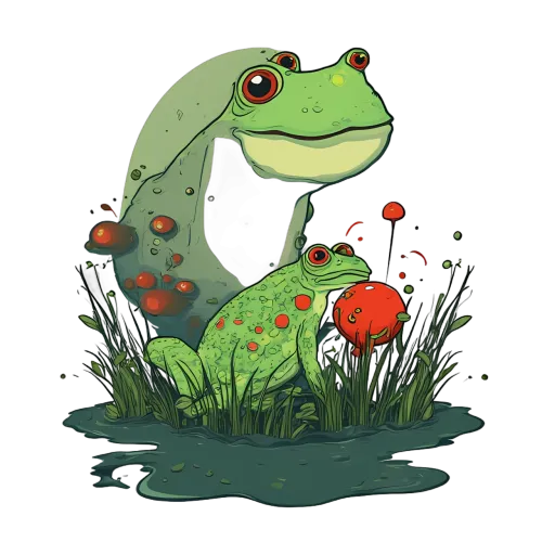 Custom T-Shirt Printing: Enchanted Frogs in a Magical Swamp