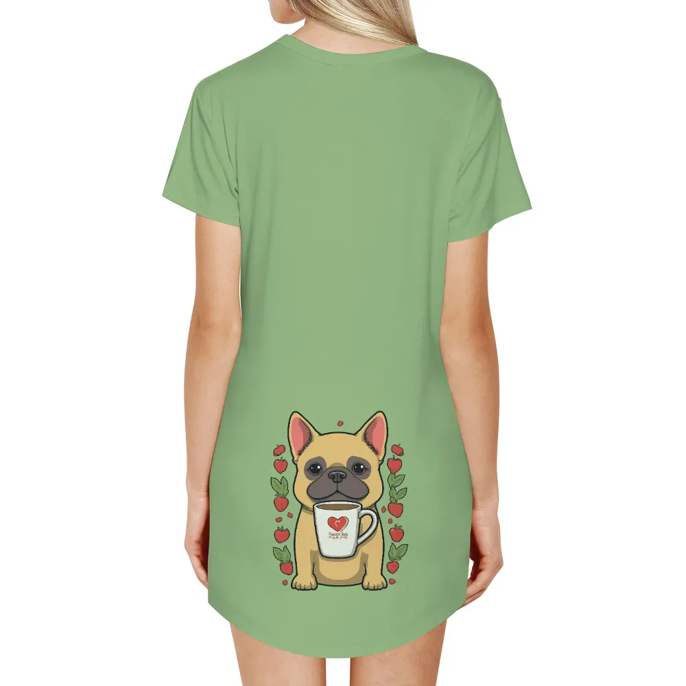 T-Shirts Pattern: Frenchie's Whimsical Morning at the Café|comfort colors 4th of july shirt