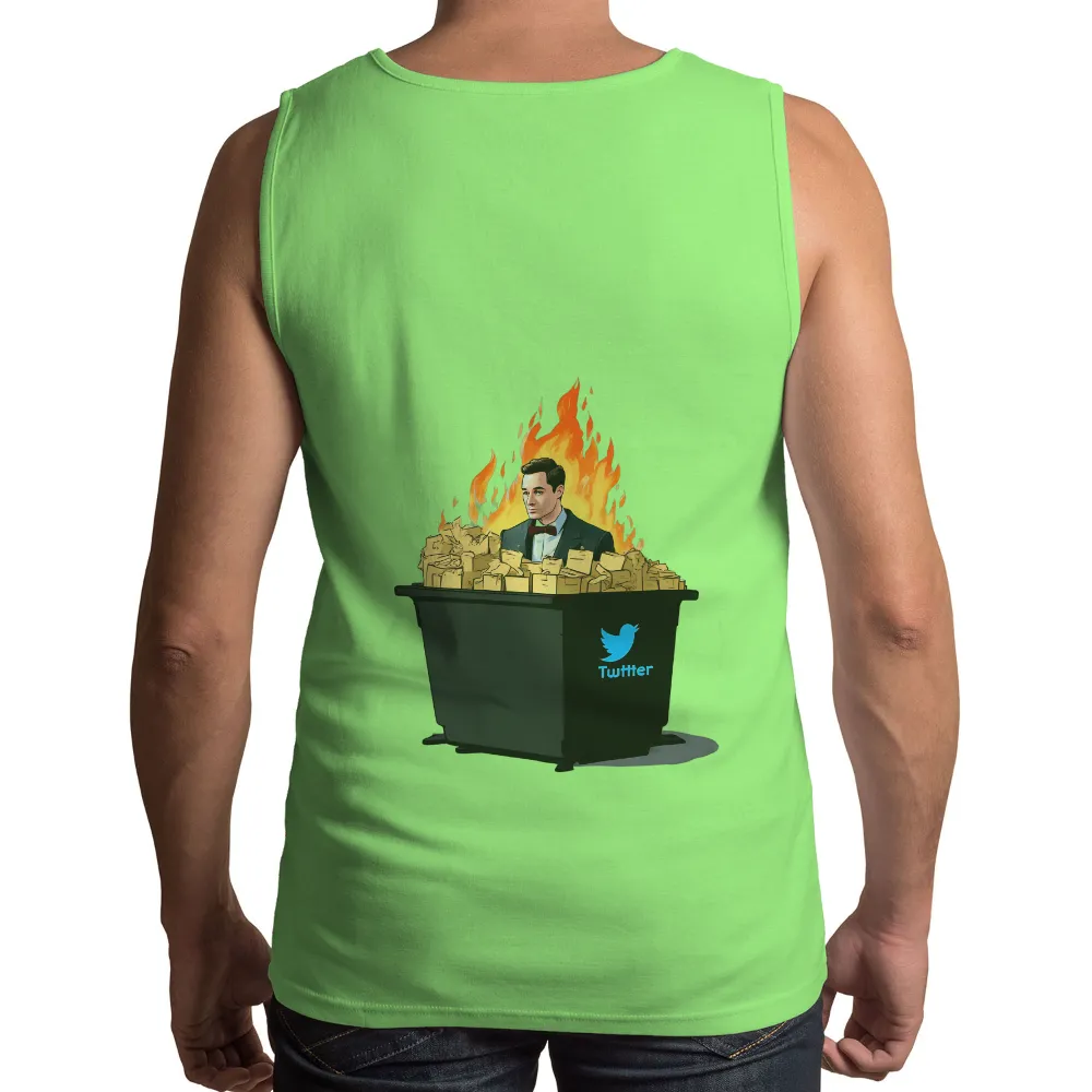 Customized Tee Shirts: Dumpster Fire of Social Media|splatoon chaos shirt