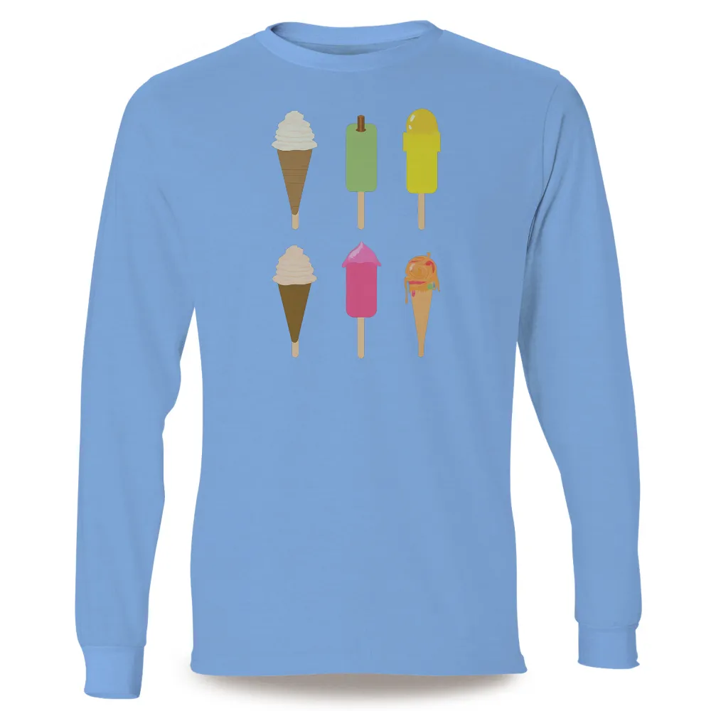 Custom T-Shirt Printing: Whimsical Ice Cream and Popsicle Designs|rainbow ice cream shirt