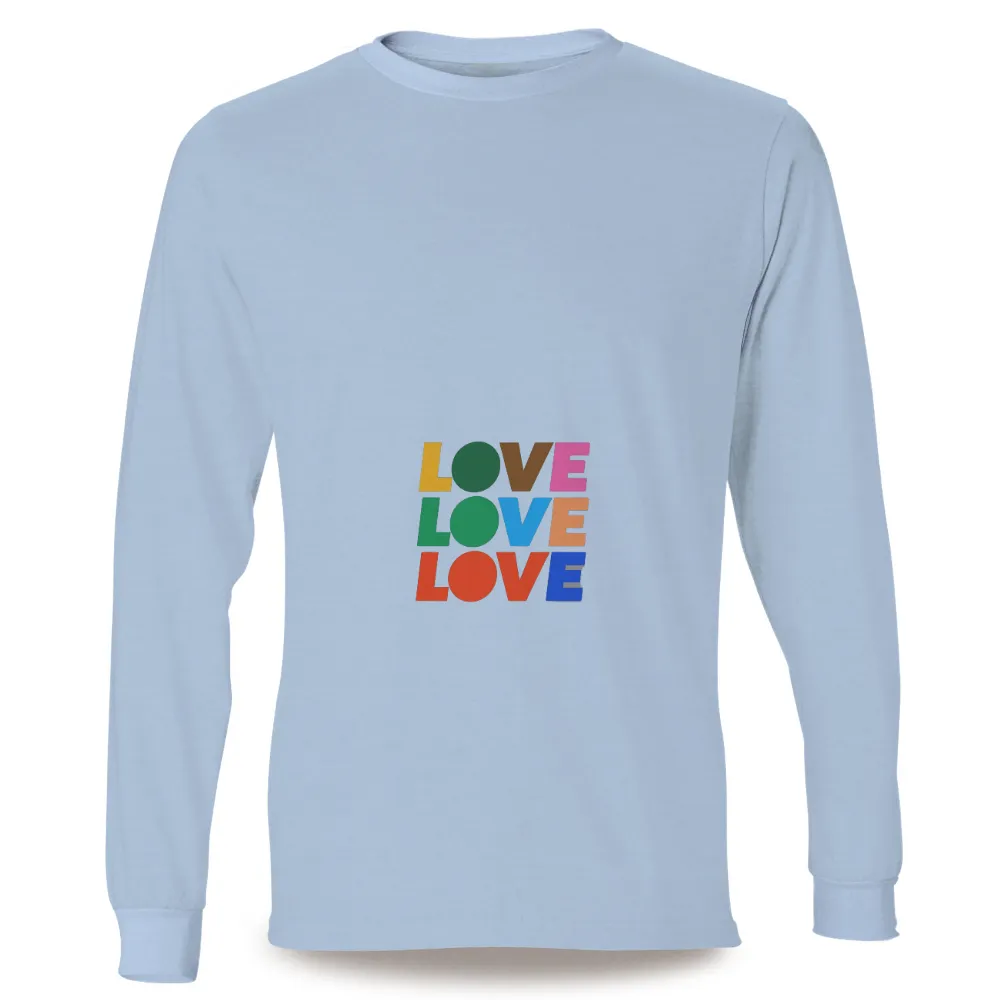 Customized Tee Shirts: Spread Love with 'Love Love Love' Design|t shirt roblox i love