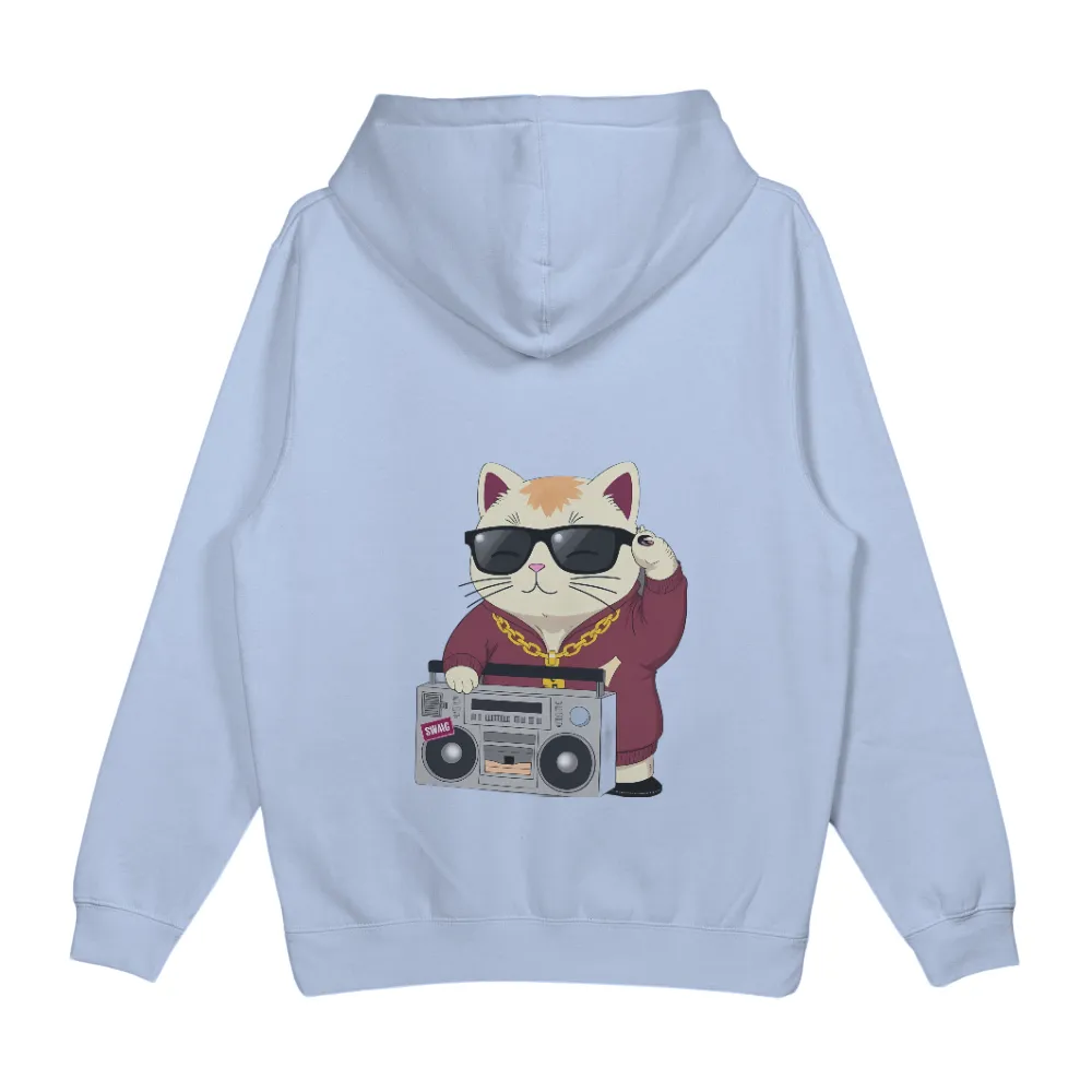 Hip-Hop Cat Tee | Tee Shirt Printing | Swag, Boombox, Music|Cool cat with sunglasses