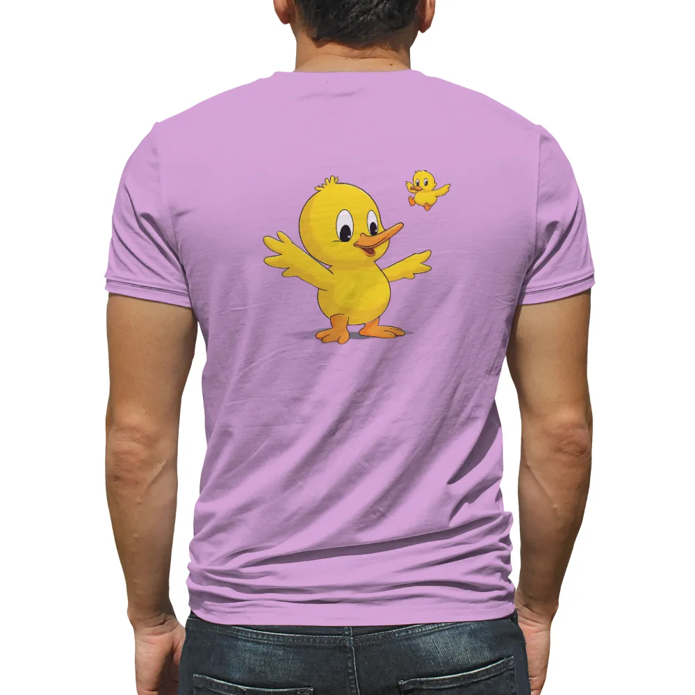 Graphic Tees: Cheerful Ducklings - Innocence and Playfulness|yellow biggie t shirt