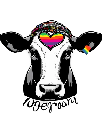 Custom T-Shirt Printing: Bessie the Cow - Love and Acceptance