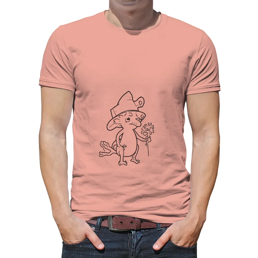 Customized Tee Shirts: Whimsical Frog Gentleman - Vintage Charm and Modern Humor|vintage 1970 shirt mens