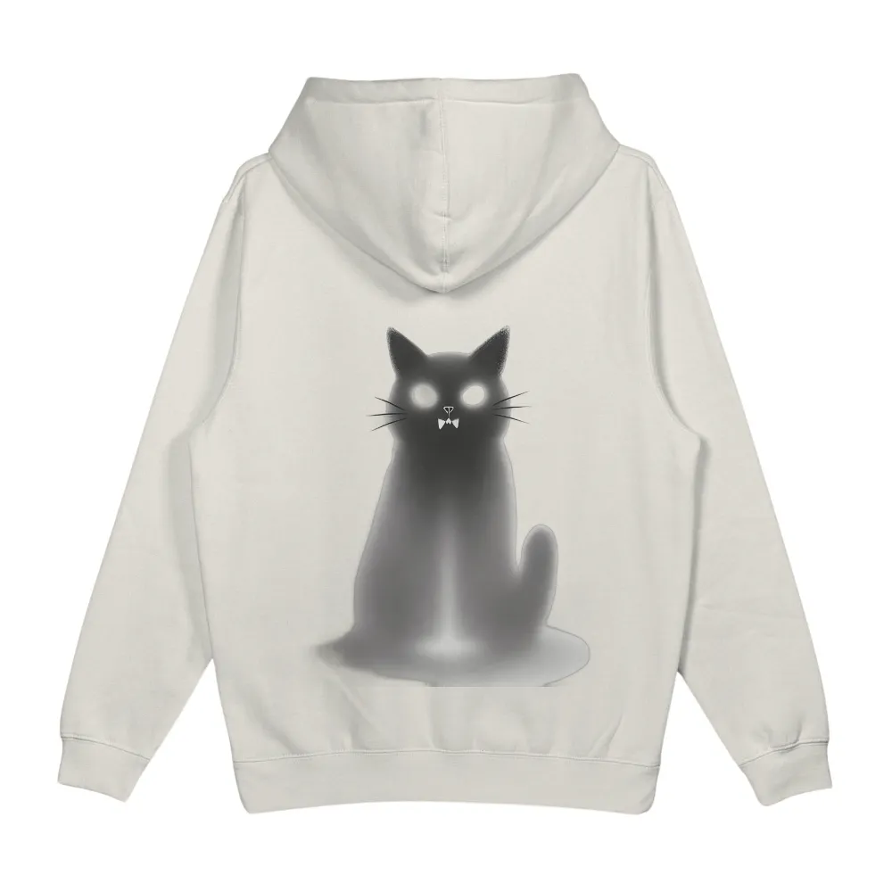 Ghostly Cat T-Shirt Printing | Mysterious & Eerie Glow| enigmatic feline