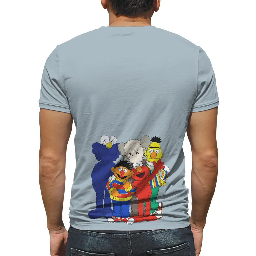 Custom T-Shirt Printing: Sesame Street Meets KAWS - Pop Culture Fusion|capitalist nostalgia shirt