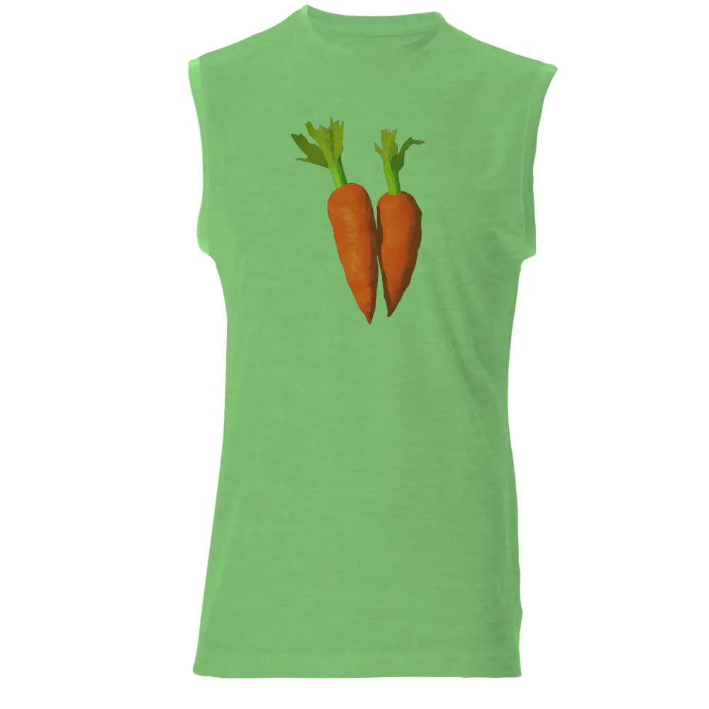 Tee Shirts Printed: Vibrant Carrot Friendship - Artistic Garden Design|latest shirt design 2022