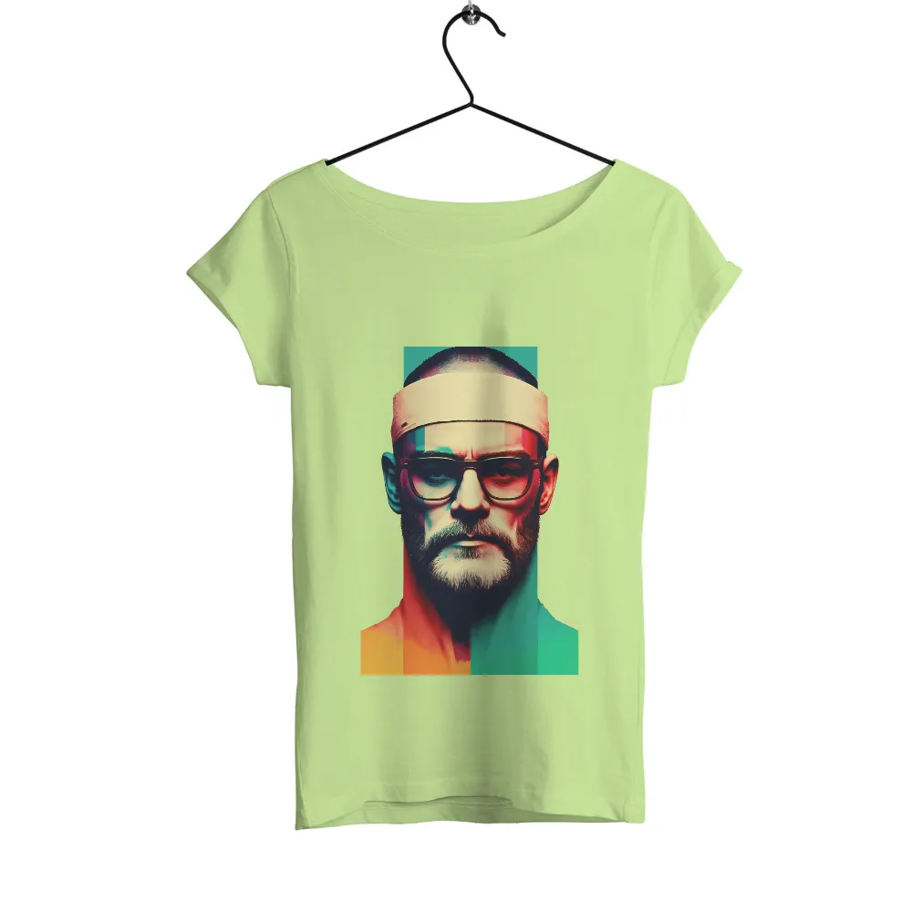 Shirts Graphic Tees: Vibrant City Life Pop Art Design|bunny with leopard glasses shirt