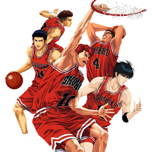 Customized Tee Shirts: Slam Dunk Shohoku Team Spirit Basketball Anime Design