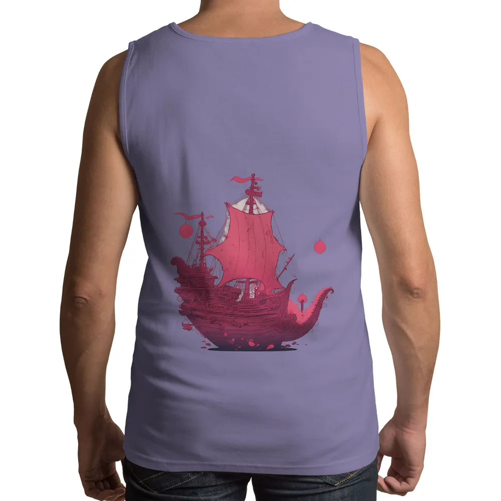 T-Shirts Custom: Sail the Dreams on The Crimson Dream|sci fi fantasy biker tee