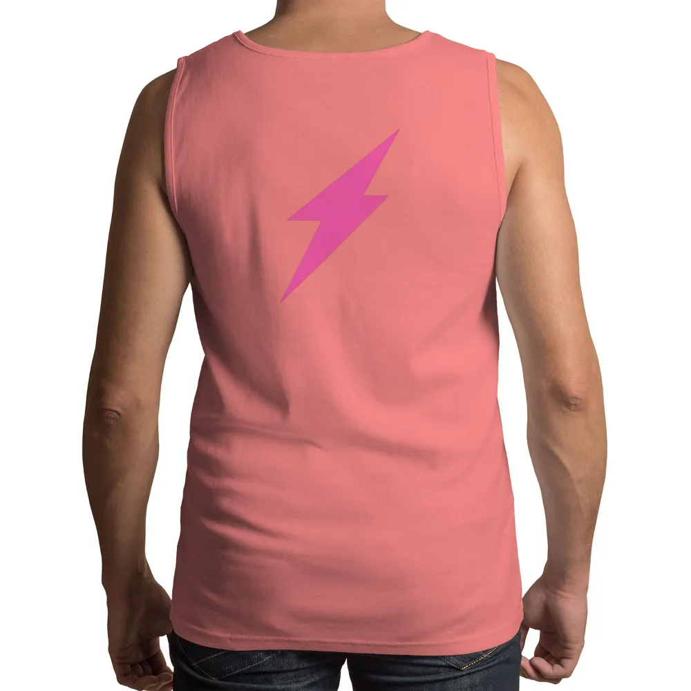 Tee Shirts Printed: Pink Lightning Bolt - Symbol of Hope and Resilience|black market art t shirts