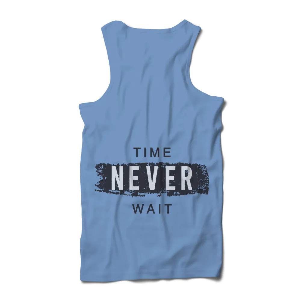 T-Shirts Pattern: Time Never Wait - Seize Every Moment|time for a mega print shirt