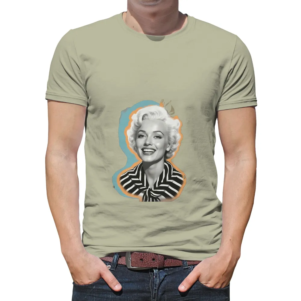 T-Shirts Custom: Vintage Hollywood Icon | Elegant Retro Design|Vintage Hollywood charm