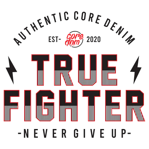 True Fighter TShirt Printing - Never Give Up