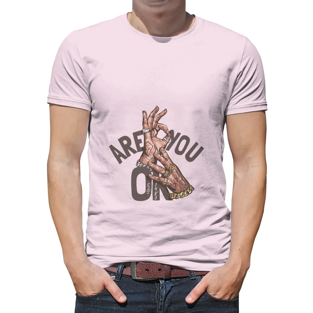 Tee Shirts Printed: Are You Ok? Hands of Unity and Strength|angel graffiti