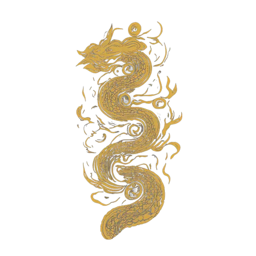 Custom T-Shirt Printing: Golden Dragon Temple Guardian