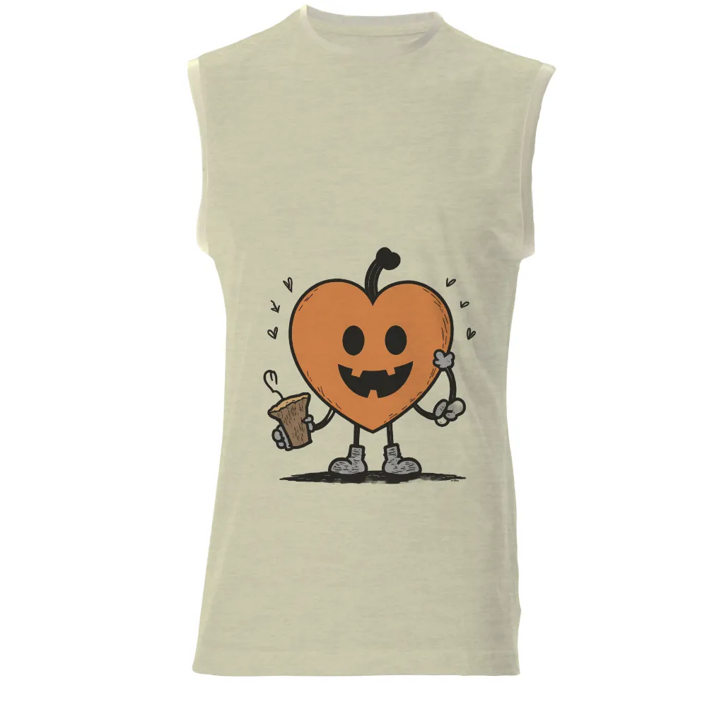 TShirt Printing: Whimsical Halloween Heart Pumpkin|bleached heart shirt