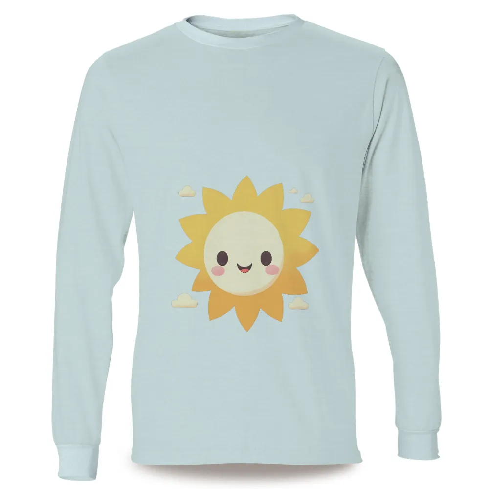 Customized Tee Shirts: Spread Joy with Cheerful Sun Design|cute shirts for dads