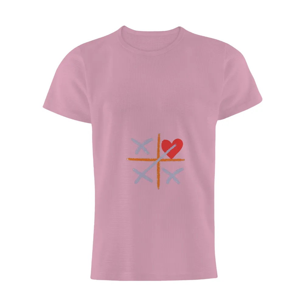 TShirt Printing: Love in Every Move - Tic-Tac-Toe Heart Design|ganpati t shirt design 2022