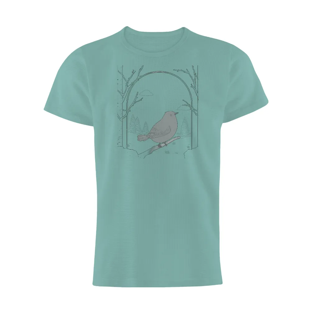 Minimalist Bird Nature Graphic | Unique Designs Inspired by Nature|whitetails men's camp night berber lined hooded flannel shir