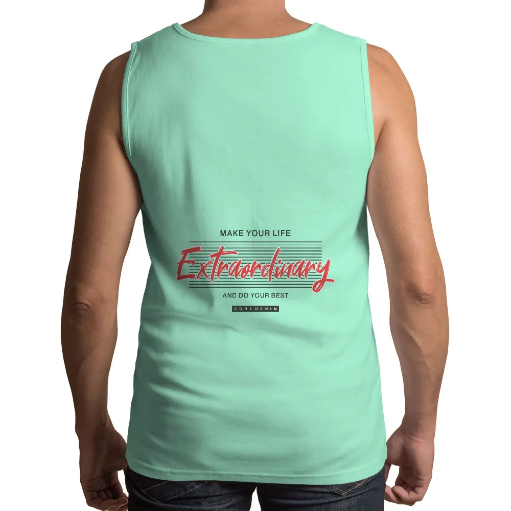 T-Shirts Pattern: Make Your Life Extraordinary - Bold Typography Design|typography t shirt