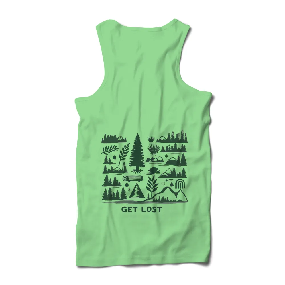 TShirt Design: Get Lost in Nature's Embrace| distant mountains