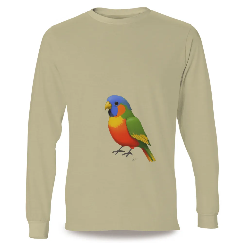 Custom Tee Shirts: Rainbow Lorikeet - Nature's Vibrant Beauty|fly art shirts