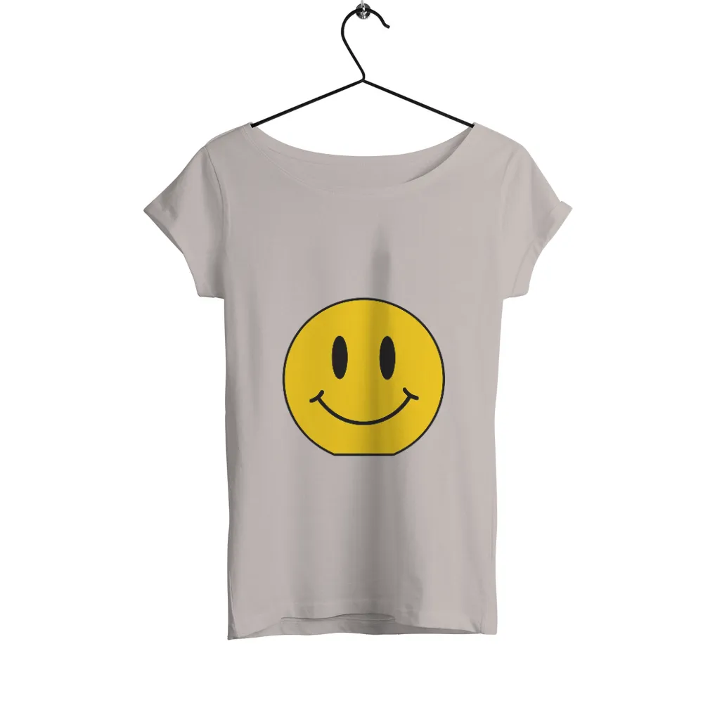 Custom T-Shirt Printing: Spread Joy with the Iconic Smiley Face|music art love happiness t shirt