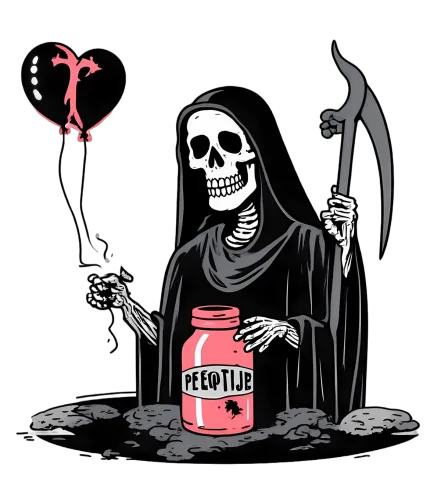 Grim Reaper T-Shirts Design: Dark Humor Meets Irony