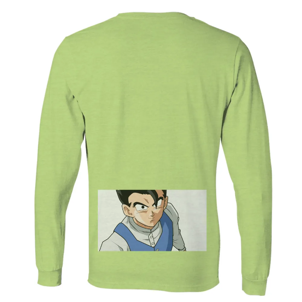 Shirts Graphic Tees: Anime Character with Determination|cartoon character long sleeve shirts