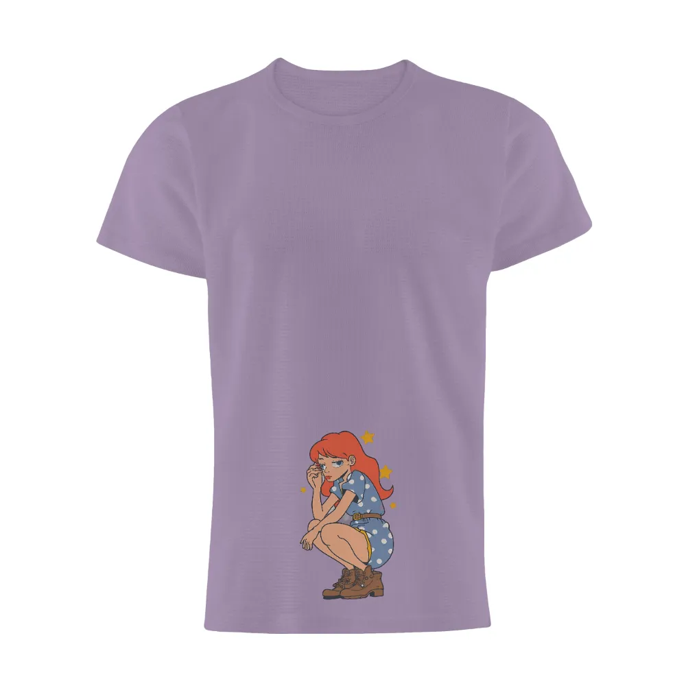 T-Shirts Custom: Vintage Redhead Dreamer with Stars|charizard vintage tee