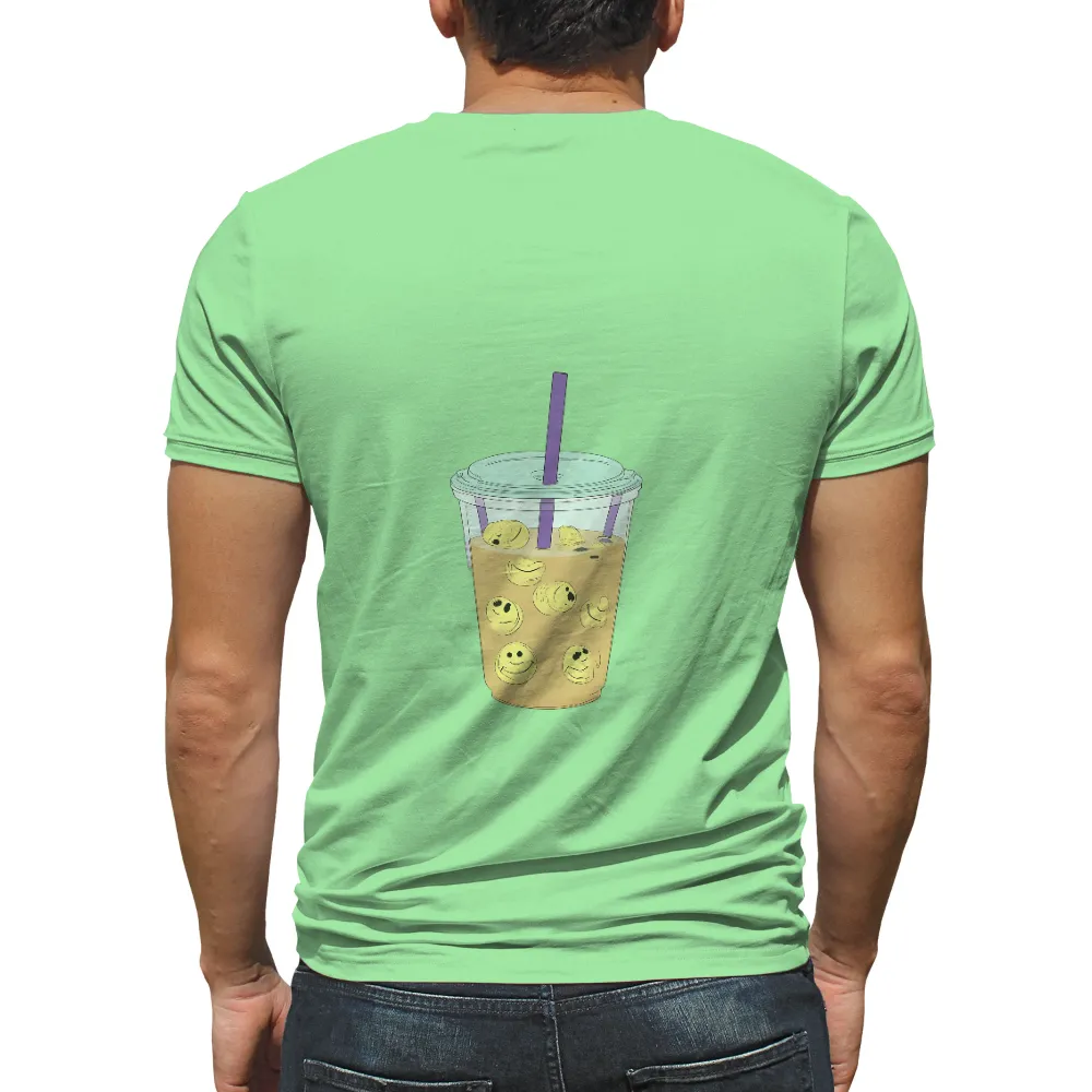 TShirt Printing: Bubble Tea Smiling Boba - Joyful Moments| Playful boba balls in a cup