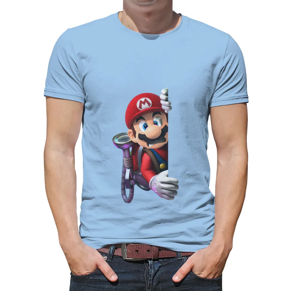 T-Shirts Design: Mario's Mischievous Adventure|john cena mario shirt wwe