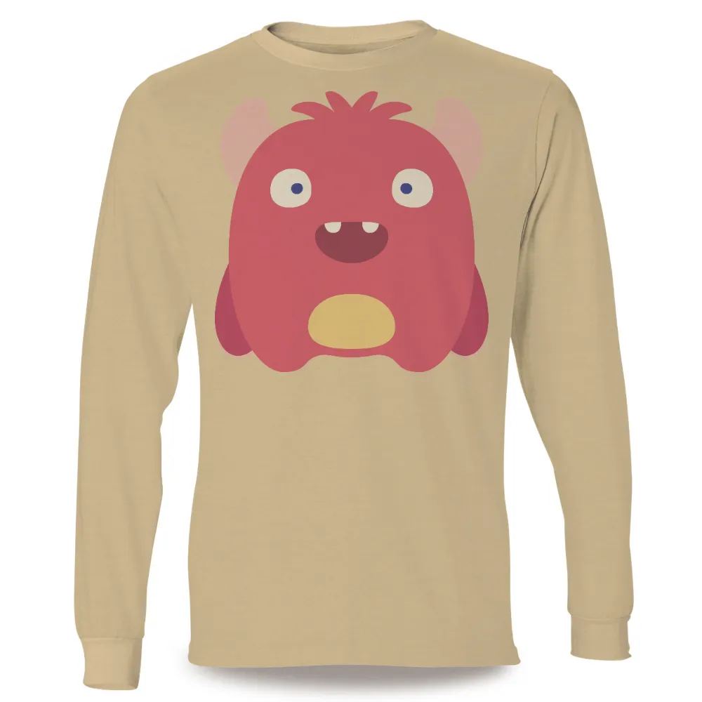 Shirts Graphic Tees: Whimsical Pink Monster Adventure|reign forest fronds camp shirt