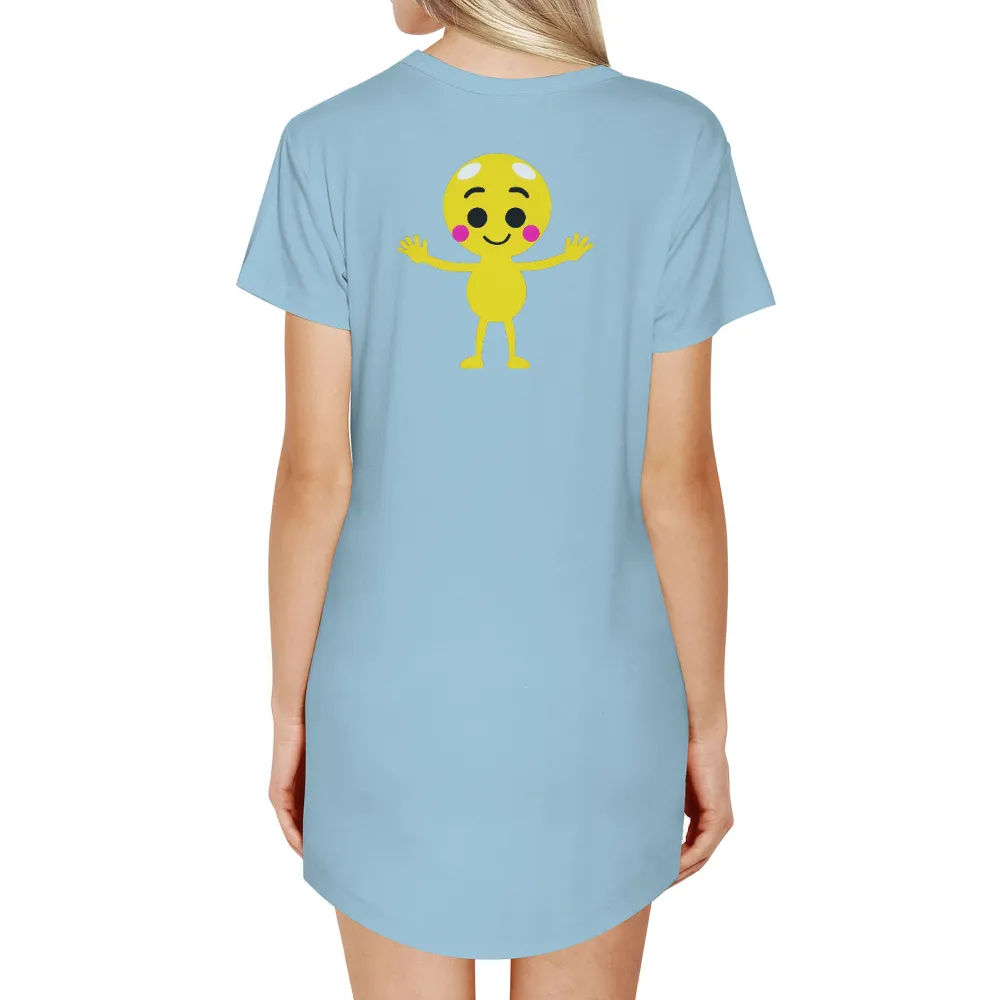 Tee Shirt Printing: Embrace Joy with Sunny - Cheerful Yellow Character|happy mothers day shirt ideas