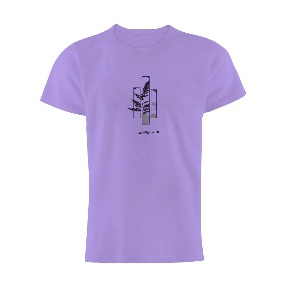 Graphic Tees: Fern and Geometry - Harmony in Modern Life|t shirt painting on nature