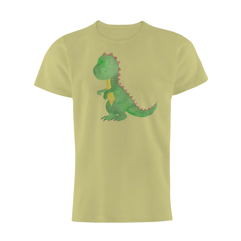 TShirt Printing: Whimsical Dino with Yellow Scarf|sci fi fantasy biker tee