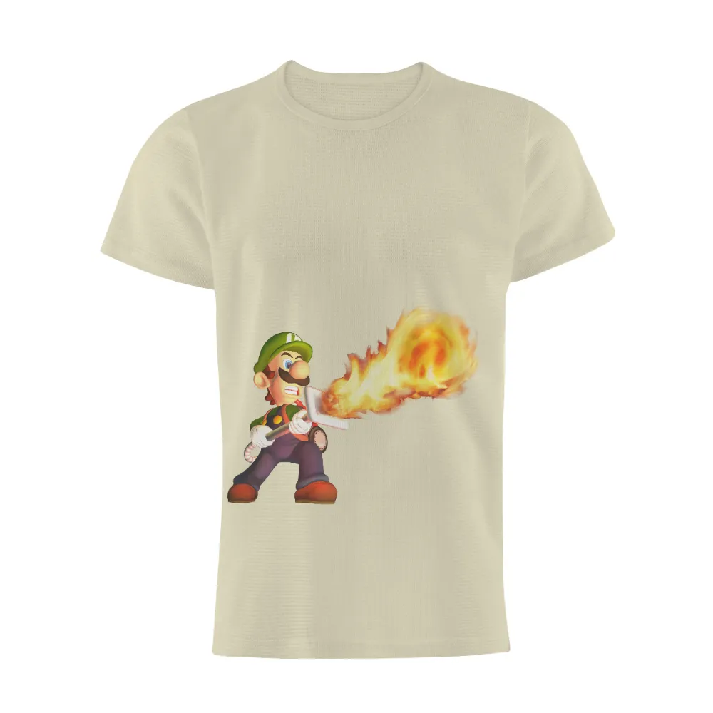 Shirts Graphic Tees: Luigi's Fiery Adventure|super mario strikers t shirt