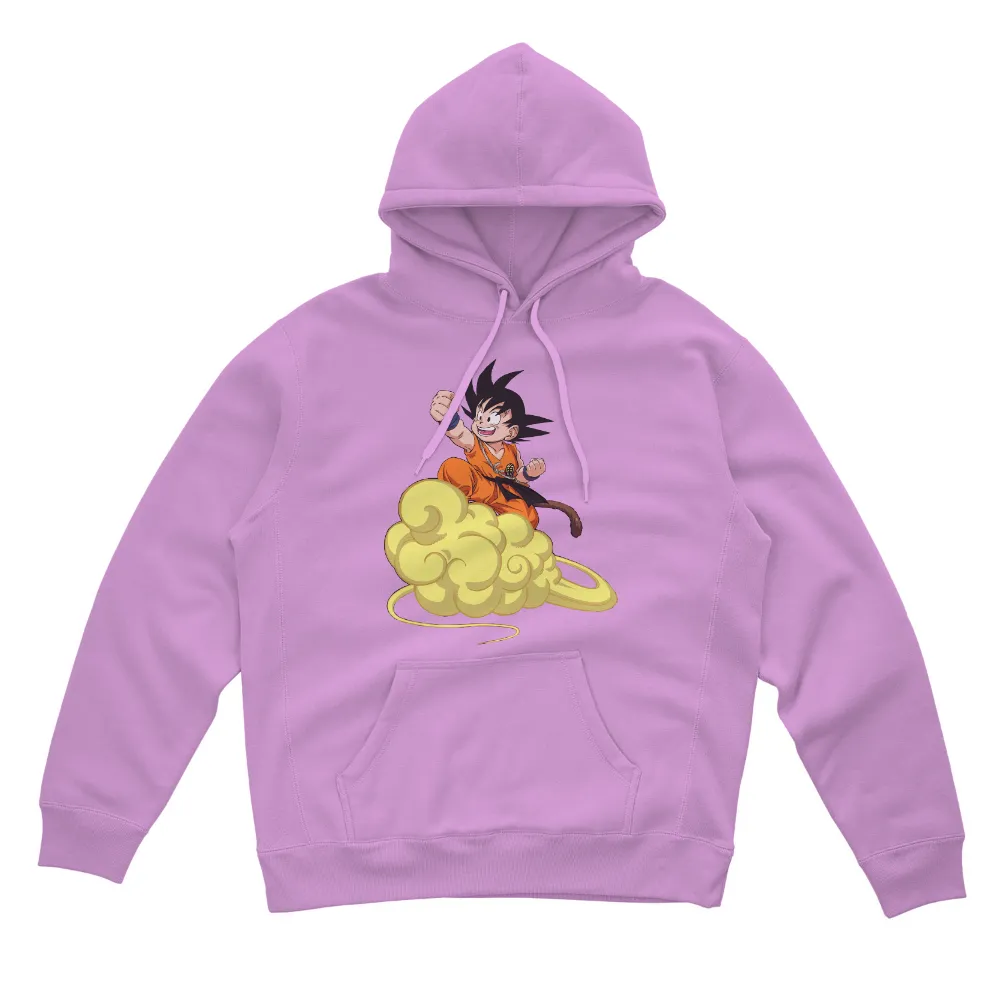 TShirt Design: Goku Riding the Nimbus Cloud - Anime Courage|men goku t shirt