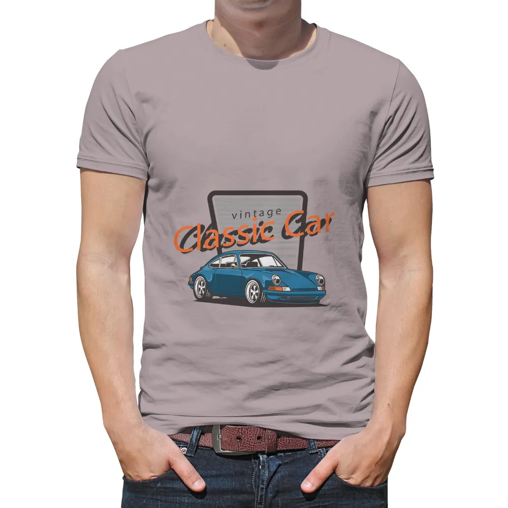 Custom T-Shirt Printing: Vintage Classic Car Design|men's vintage cherub graphic tee