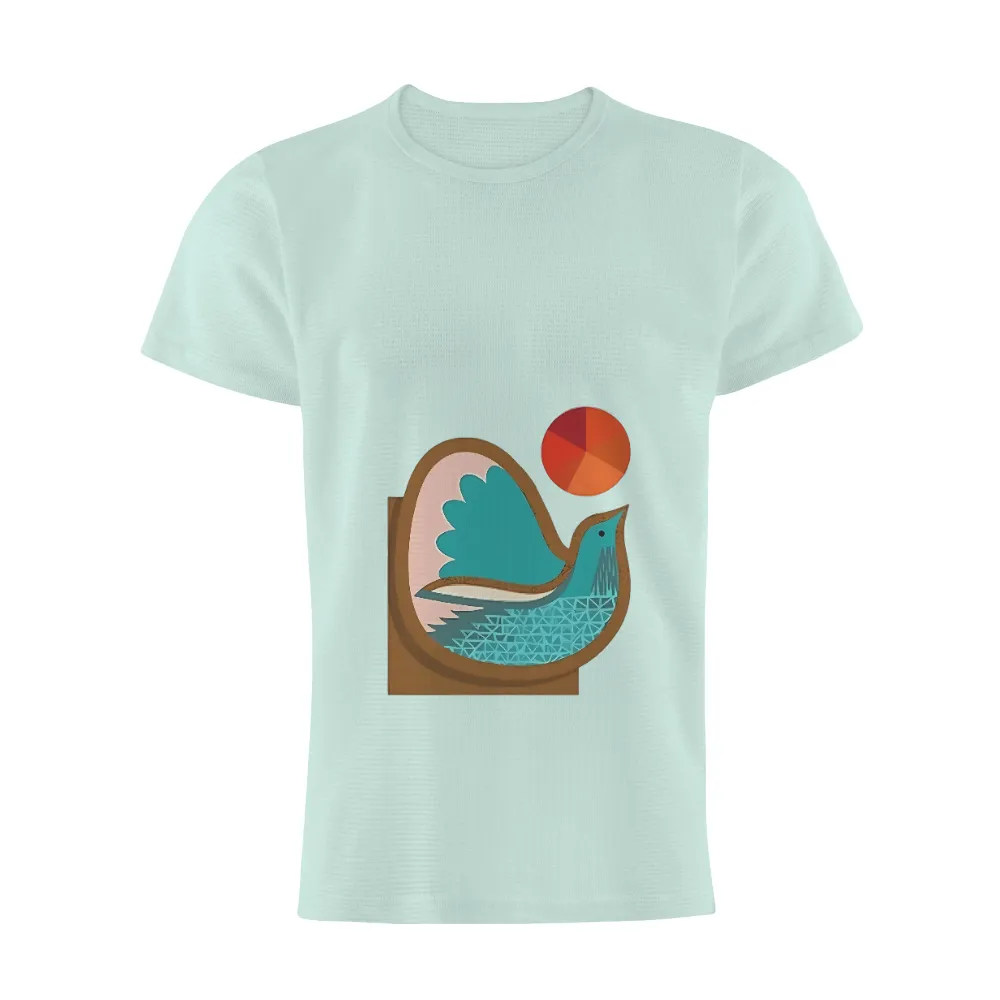 Tee Shirts Printed: Turquoise Bird Soaring High with Hope|freedom celtics jersey