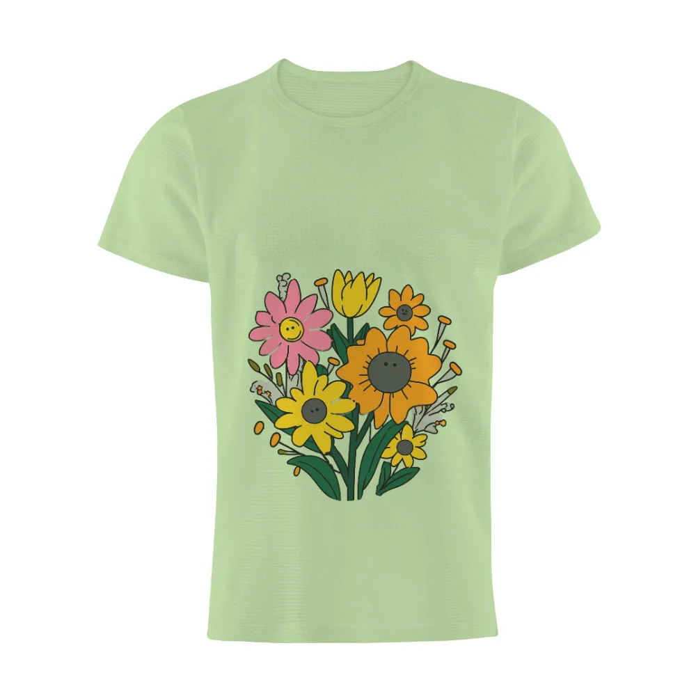 Custom T-Shirt Printing: Whimsical Flowers - Spring Renewal|spring fling shirt