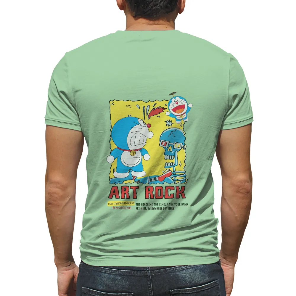 Graphic Tees: Doraemon Meets Rock Music - Artistic Design|fullmetal fusion ha